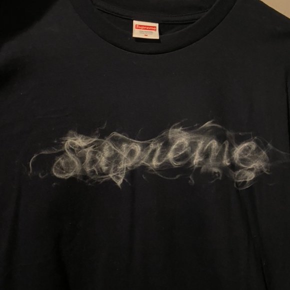 supreme smoke tee black